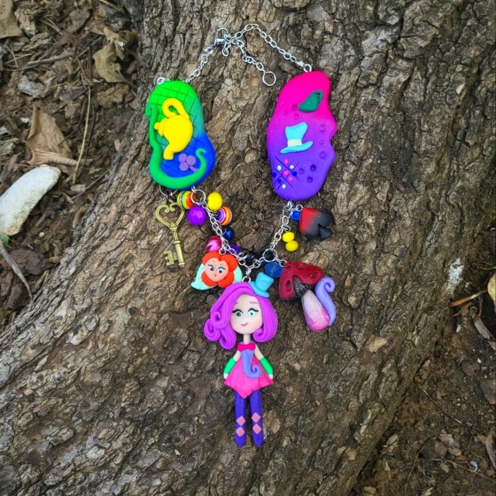 💘🌷Mad Hatter Girl 🍇🫐 Necklace